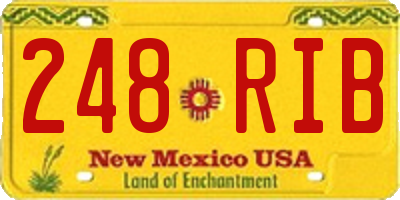 NM license plate 248RIB