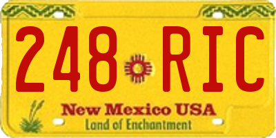 NM license plate 248RIC