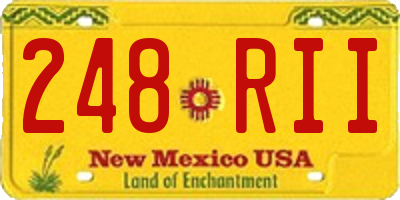 NM license plate 248RII