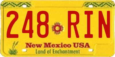 NM license plate 248RIN