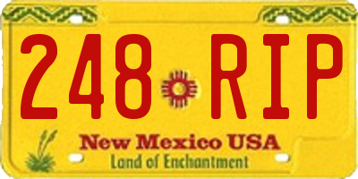 NM license plate 248RIP