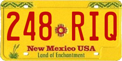 NM license plate 248RIQ