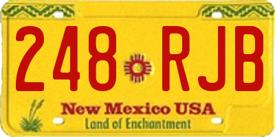 NM license plate 248RJB