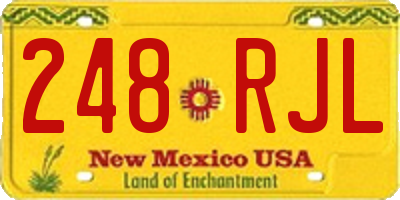 NM license plate 248RJL