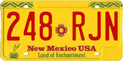 NM license plate 248RJN