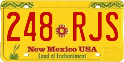 NM license plate 248RJS