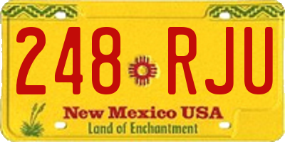 NM license plate 248RJU