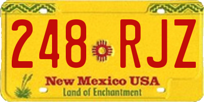 NM license plate 248RJZ
