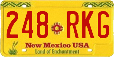 NM license plate 248RKG