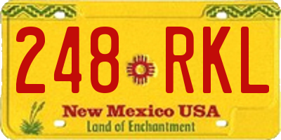 NM license plate 248RKL