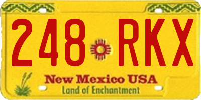 NM license plate 248RKX