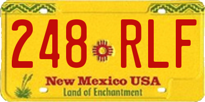 NM license plate 248RLF