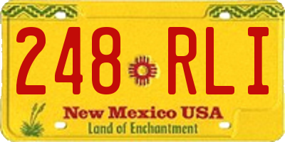 NM license plate 248RLI