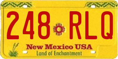 NM license plate 248RLQ