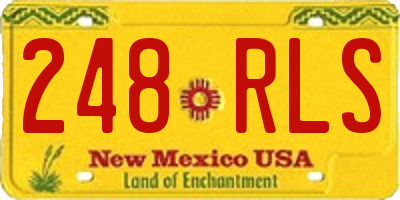 NM license plate 248RLS