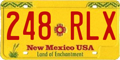 NM license plate 248RLX
