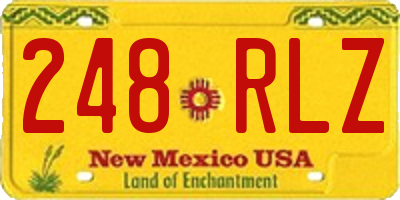 NM license plate 248RLZ