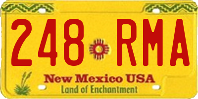NM license plate 248RMA