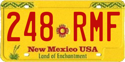 NM license plate 248RMF