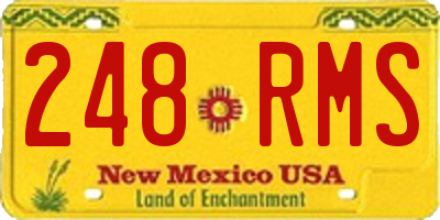 NM license plate 248RMS