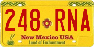 NM license plate 248RNA