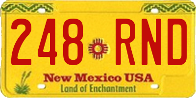 NM license plate 248RND