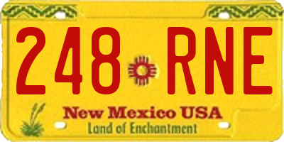 NM license plate 248RNE