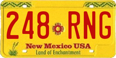 NM license plate 248RNG