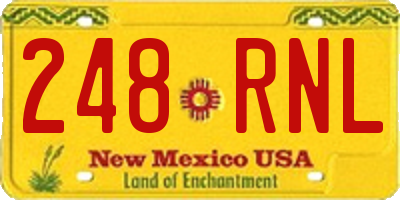 NM license plate 248RNL