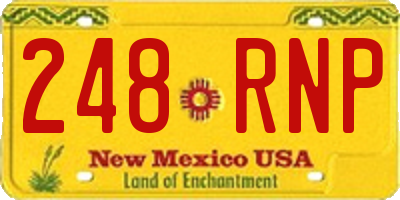NM license plate 248RNP