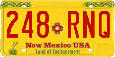 NM license plate 248RNQ