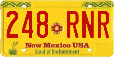 NM license plate 248RNR