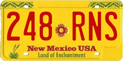 NM license plate 248RNS