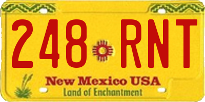 NM license plate 248RNT