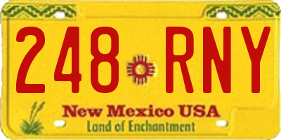 NM license plate 248RNY