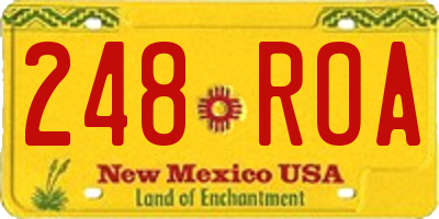 NM license plate 248ROA