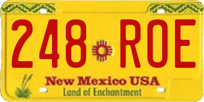 NM license plate 248ROE