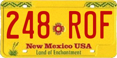 NM license plate 248ROF