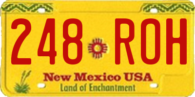 NM license plate 248ROH