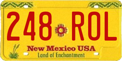 NM license plate 248ROL