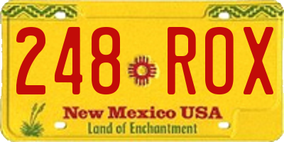 NM license plate 248ROX