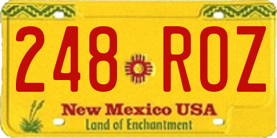 NM license plate 248ROZ