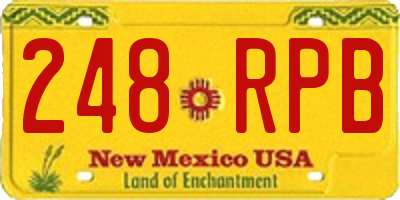 NM license plate 248RPB