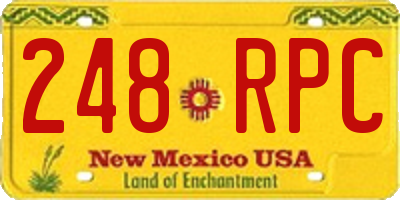 NM license plate 248RPC