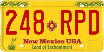 NM license plate 248RPD