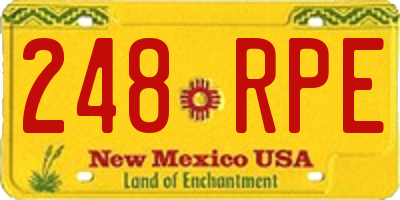 NM license plate 248RPE