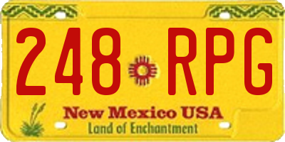 NM license plate 248RPG