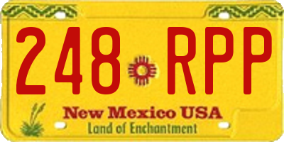 NM license plate 248RPP