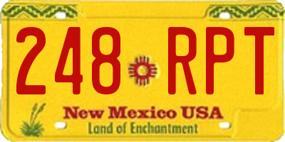NM license plate 248RPT