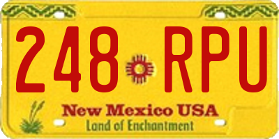 NM license plate 248RPU